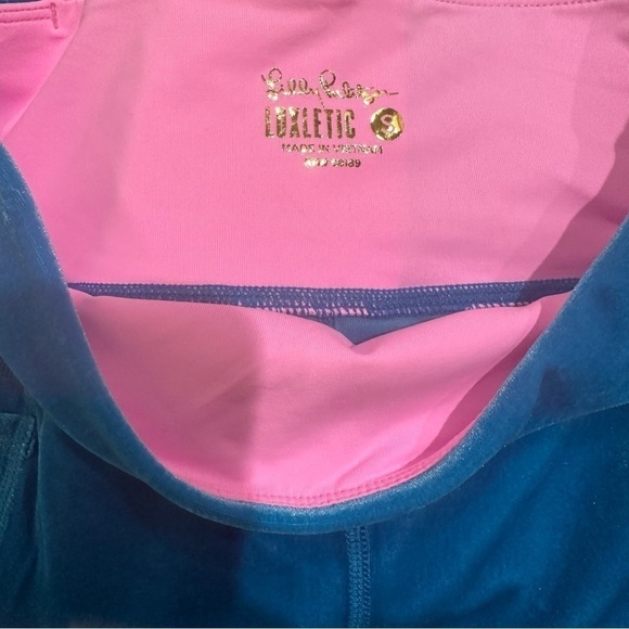 NWT 2 pc Set Lilly Pulitzer Teal Cassis Luxetic Tank & Hi-rise Weekender Legging - Picture 15 of 15